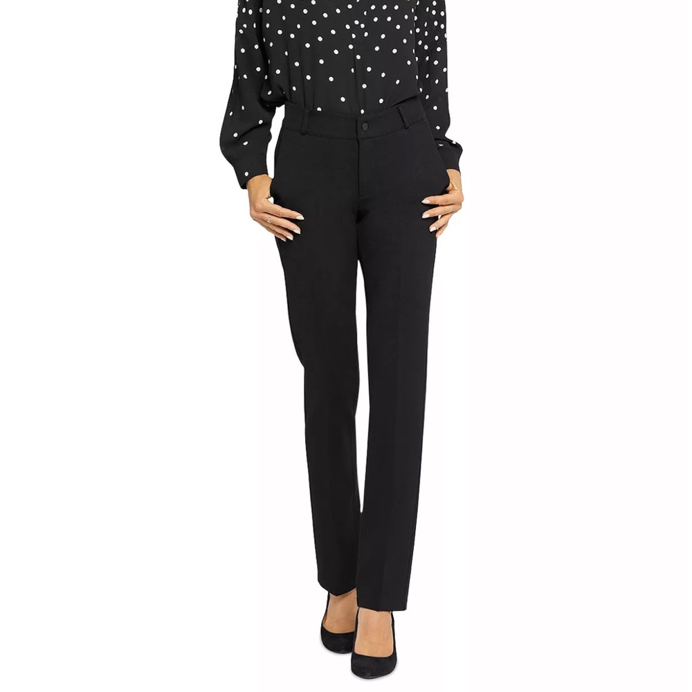 NYDJ black straight size 10 pants polyester blend